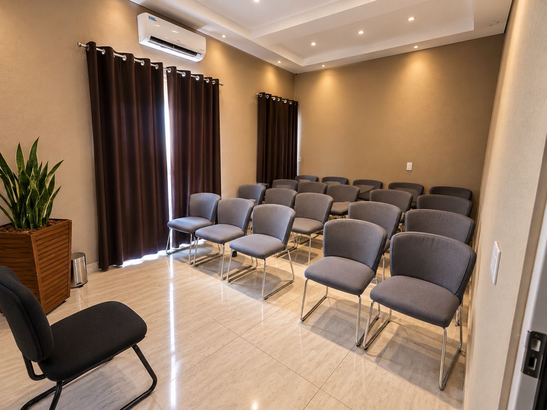 Sala de reunião com familiares no IBTA